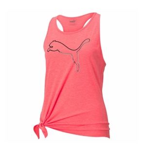 Puma Top | Pink Racerback Tank w Tie Front